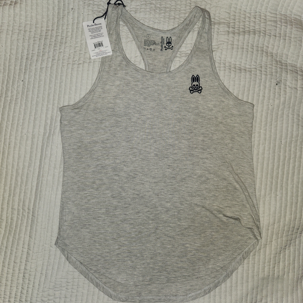 Psycho Bunny Light Gray Tank Small NWT